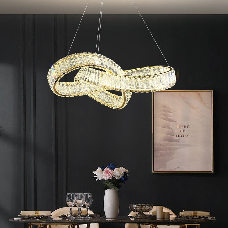 Rotating Special-Shaped  Crystal Chandelier mominilights