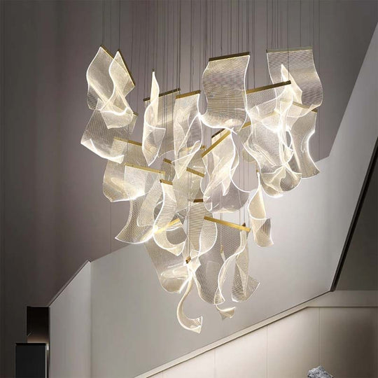 Creative Acrylic LED Chandelier for Staircase mominilights