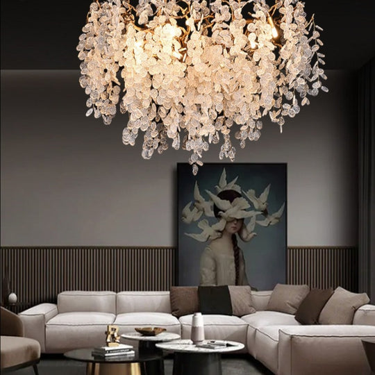 Iron Art Chandelier Lighting for Living Room mominilights
