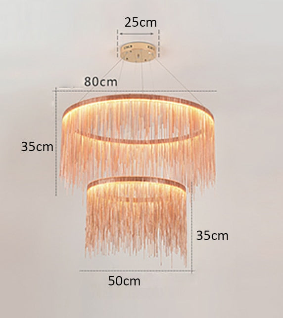 Modern LED Hanging Tassel Chandelier Lights mominilights